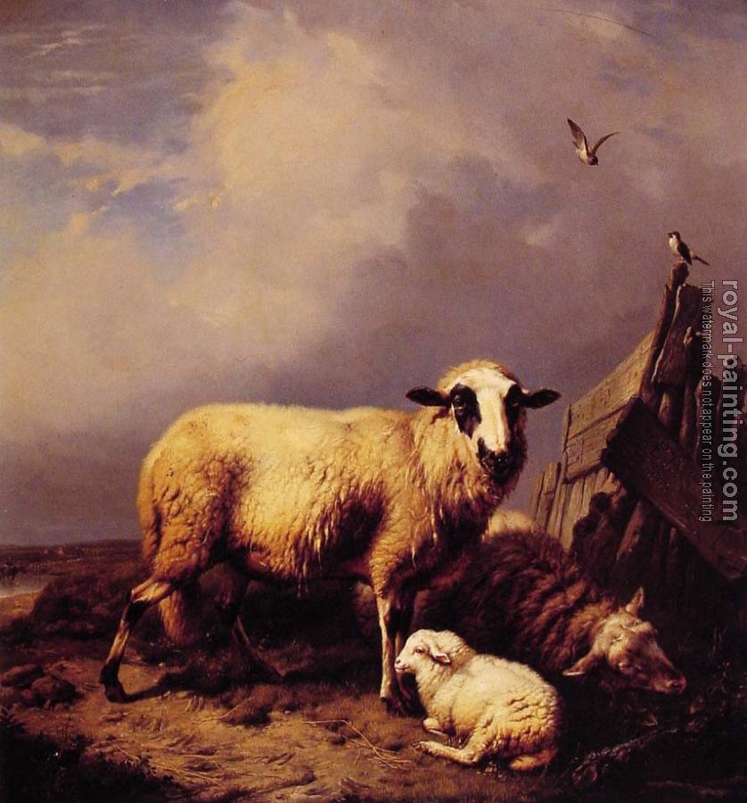 Eugene Joseph Verboeckhoven : Guarding the Lamb